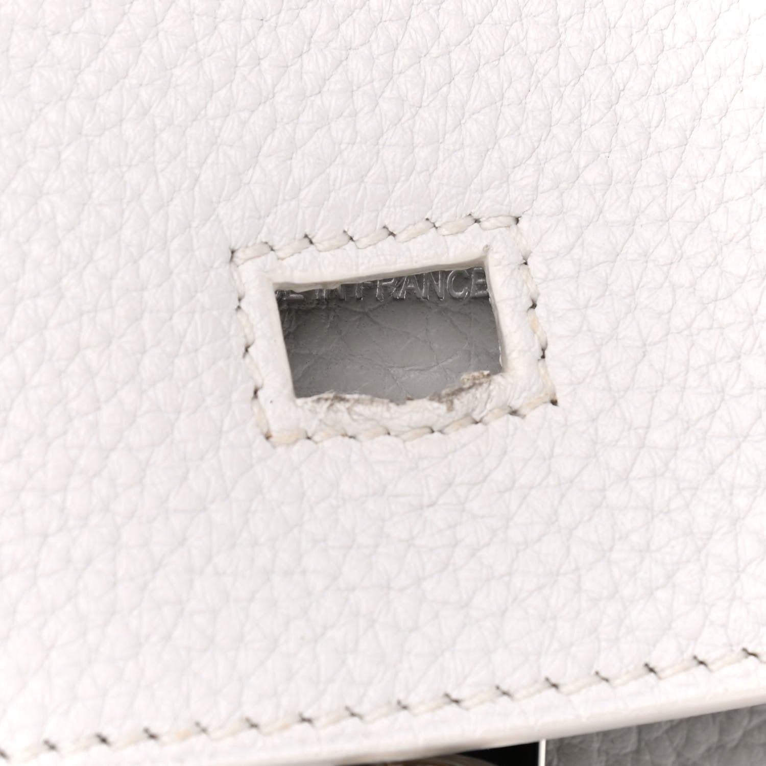 Hermes Taurillon Clemence Lizard Club Birkin 35 Blanc Gris Perle Sanguine 8 of 13