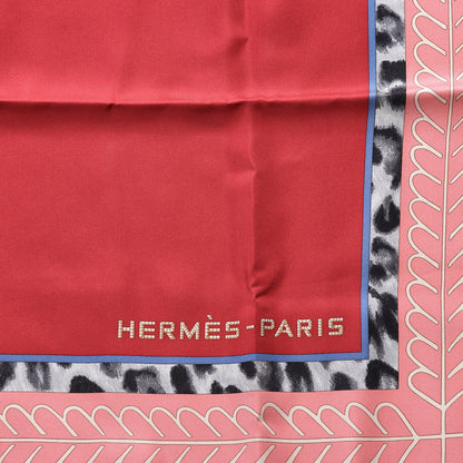 Hermes Silk Selle d'Officier En Grande Tenue Scarf 90 Framboise Corail Mordore 4 of 4