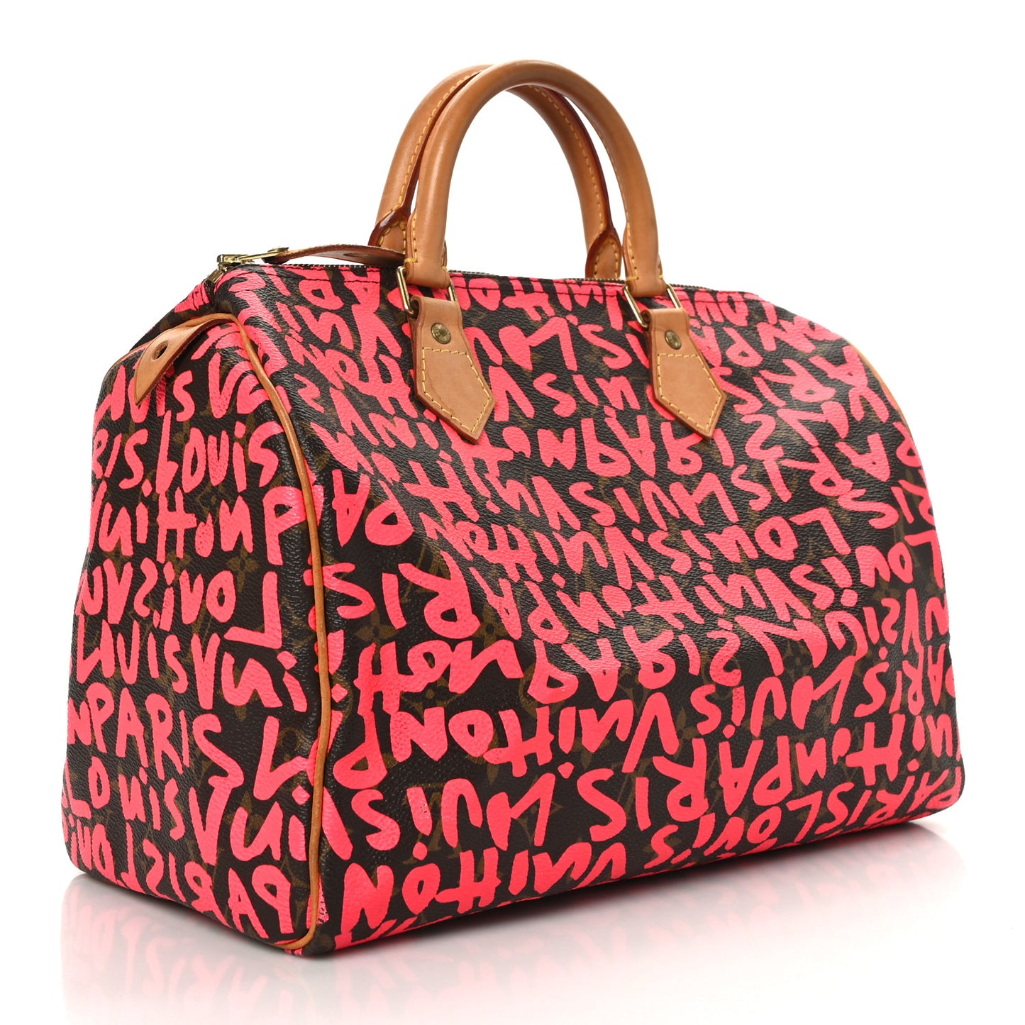 Monogram Graffiti Speedy 30 Fuchsia