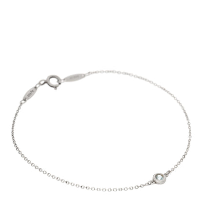 Tiffany Sterling Silver Aquamarine Elsa Peretti Color By The Yard Bracelet 1 of 3