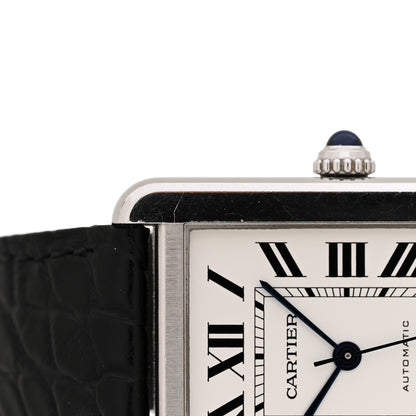 Cartier Stainless Steel Alligator 31mm Tank Solo Automatic Watch 5 of 6