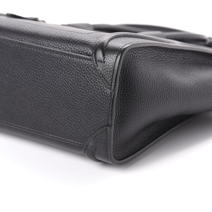 Celine Drummed Calfskin Nano Luggage Black 7 of 9