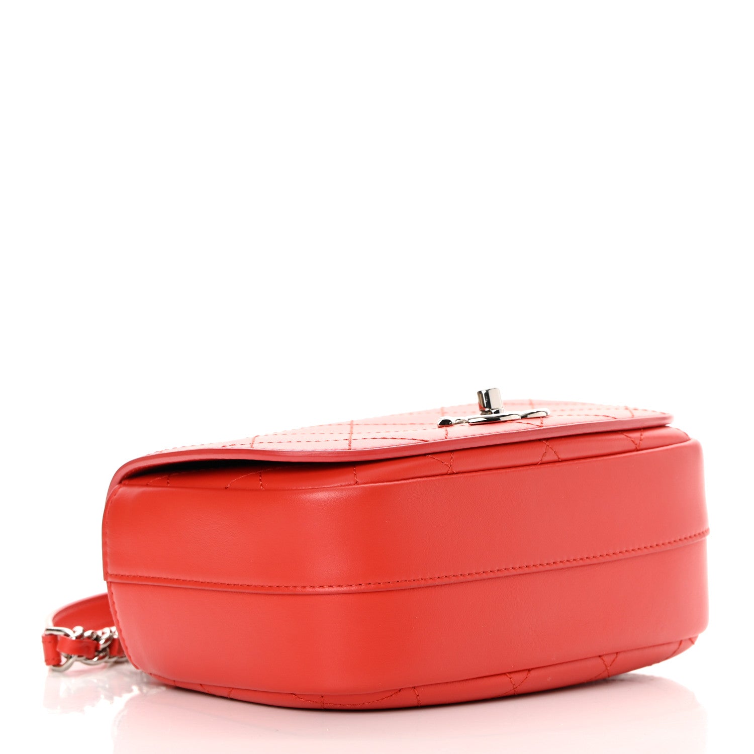 Chanel Calfskin Stitched Small Ring My Bag Flap Crossbody Red 4 of 15