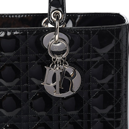 Christian Dior Patent Cannage Large Lady Dior Black 9 of 9