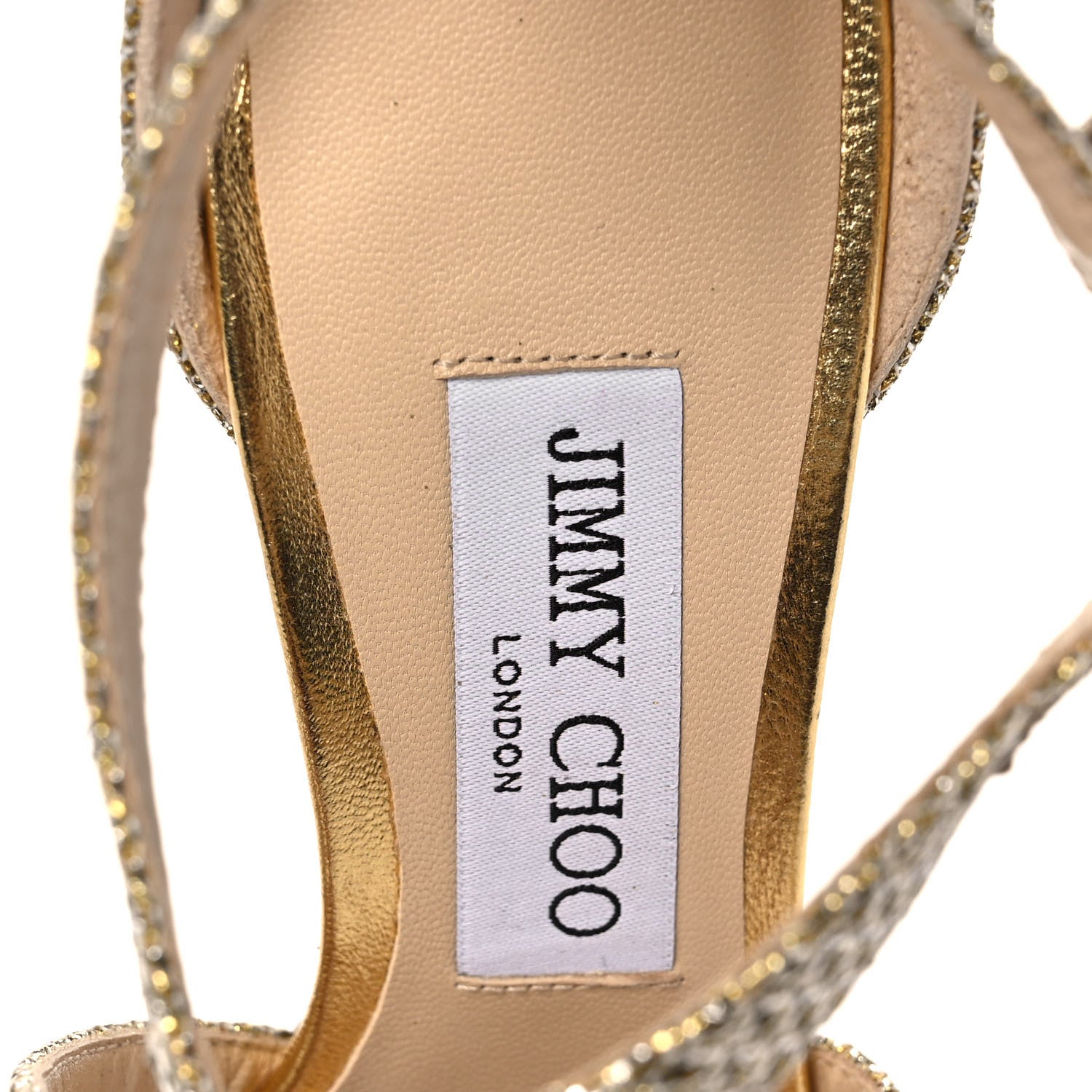 Jimmy Choo Glitter Carrie 65 Sandals 38 Gold 7 of 7
