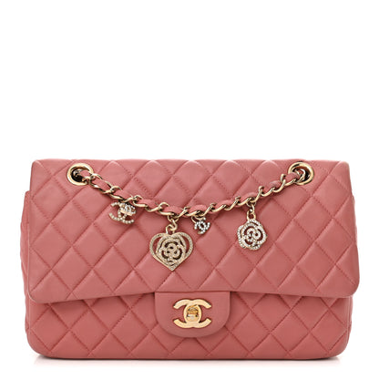Chanel Lambskin Medium Valentine Charms Flap Pink 1 of 15