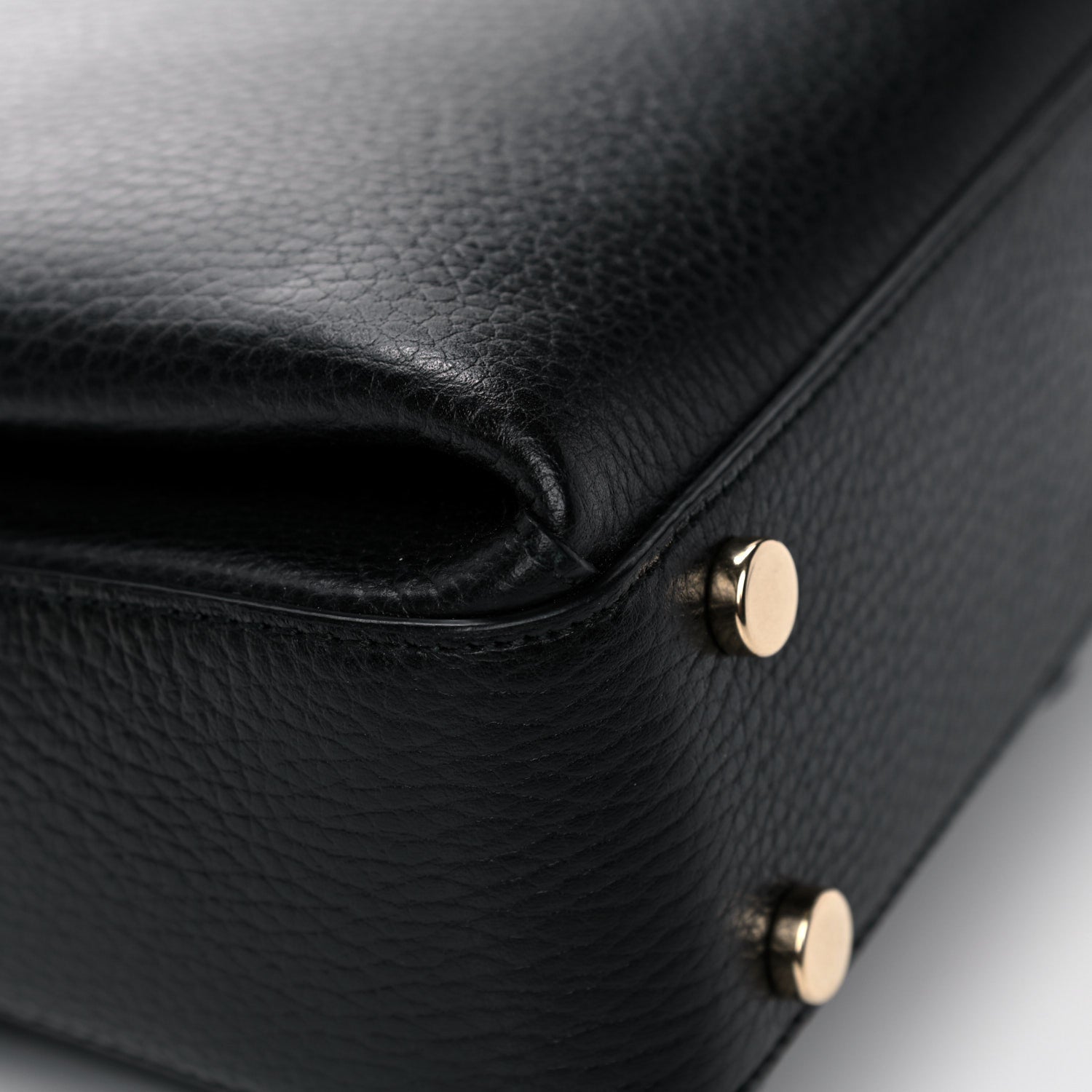 Gucci Dollar Calfskin Interlocking G Top Handle Shoulder Bag Black 12 of 13