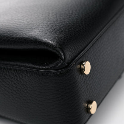 Gucci Dollar Calfskin Interlocking G Top Handle Shoulder Bag Black 12 of 13