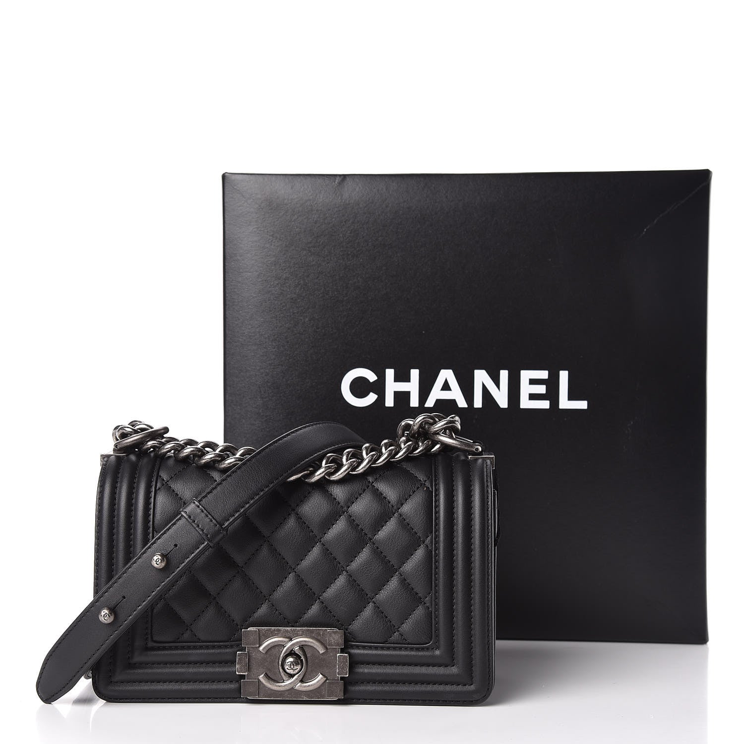 Chanel Calfskin Quilted Small Boy Flap Black 12 of 12
