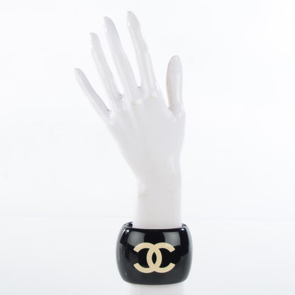 Chanel Resin CC Camellia Cuff Black 2 of 5