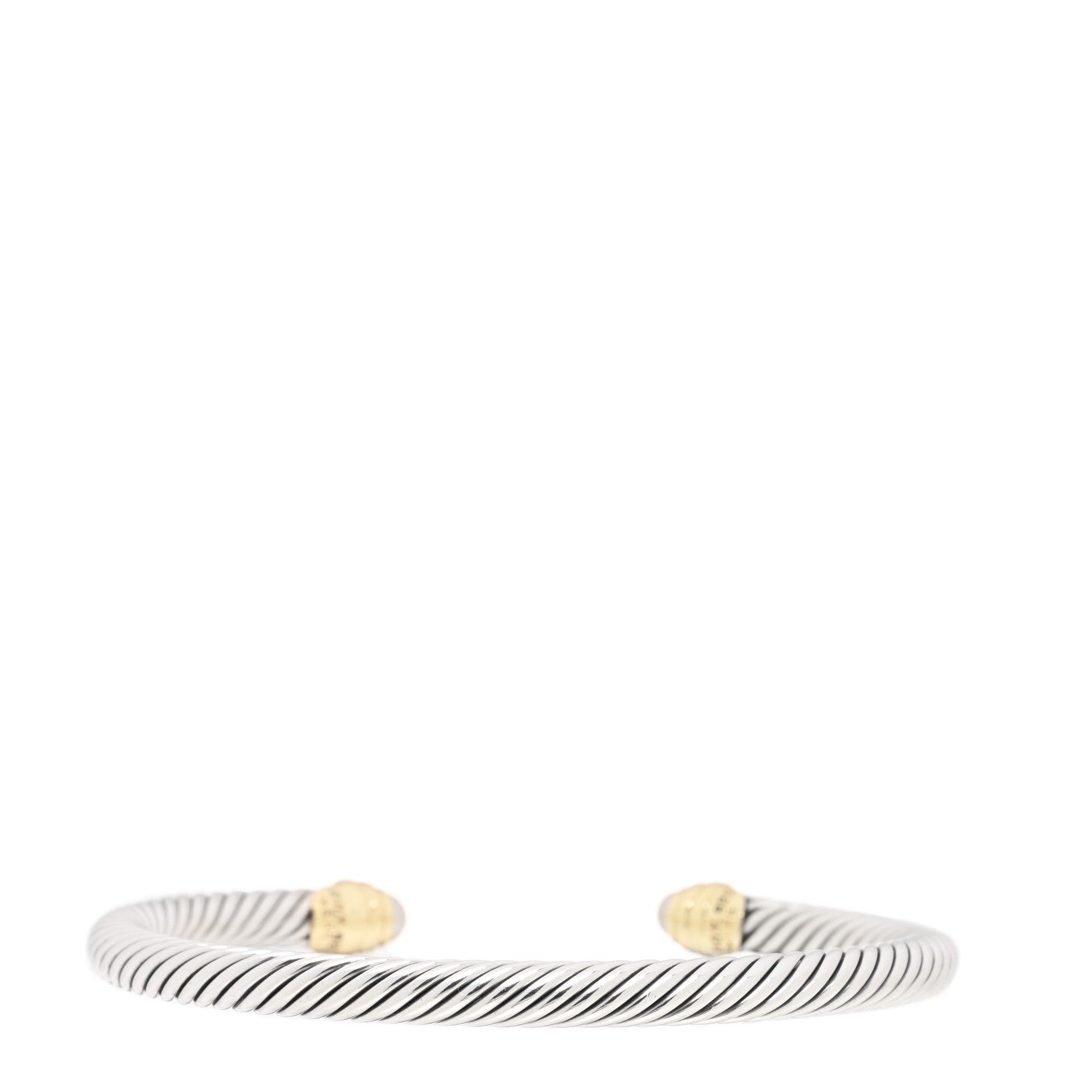 David Yurman Sterling Silver 14K Yellow Gold Pearl 5mm Cable Classics Petite Color Bracelet 2 of 3