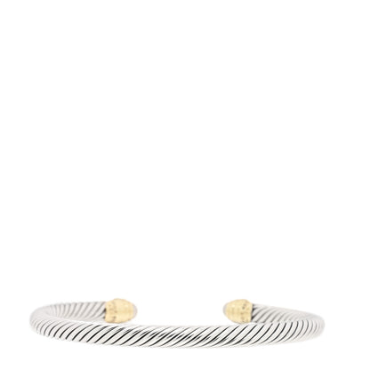 David Yurman Sterling Silver 14K Yellow Gold Pearl 5mm Cable Classics Petite Color Bracelet 2 of 3