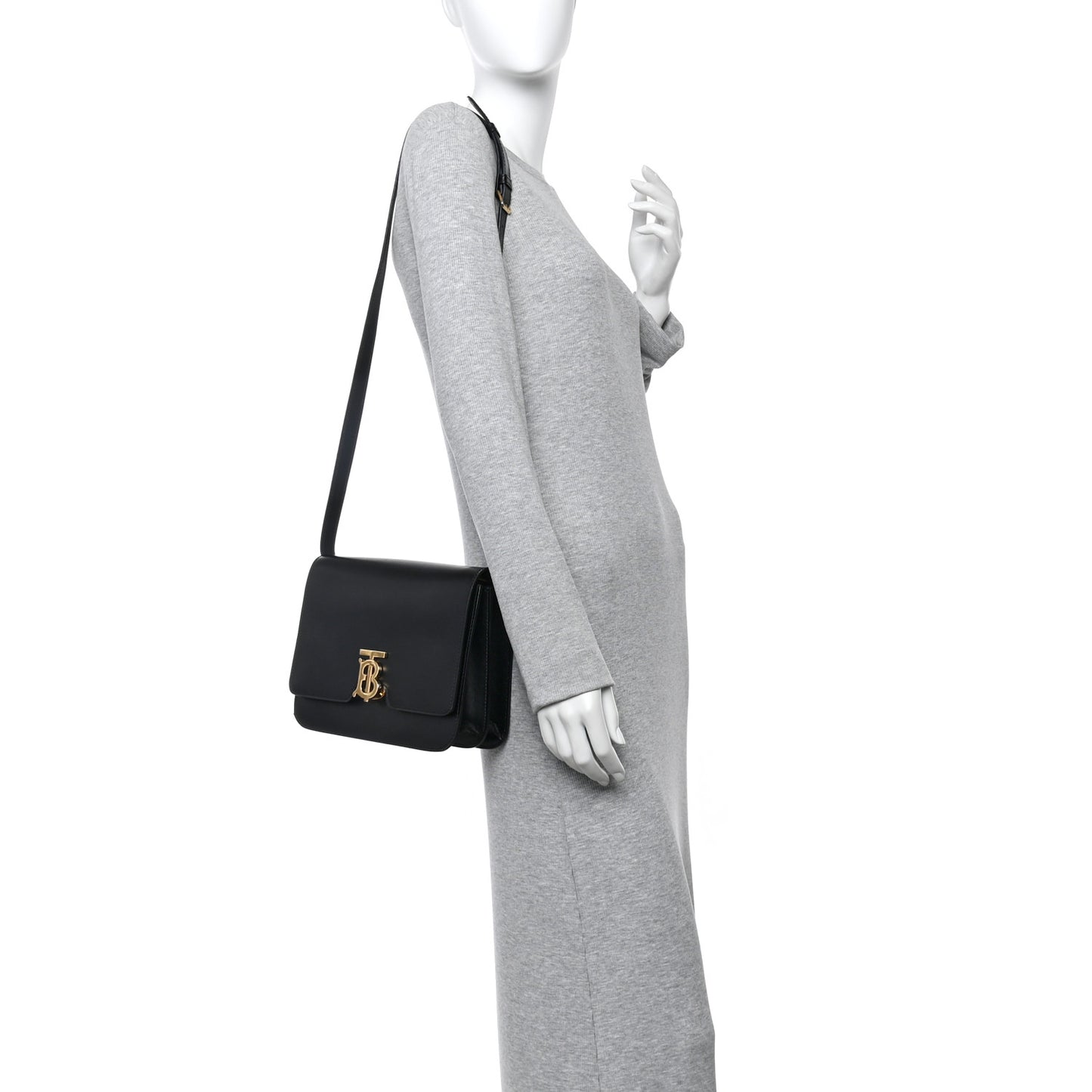 Calfskin Medium TB Bag Black