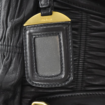 Prada Nappa Leather Gaufre Bauletto Nero Black 8 of 10
