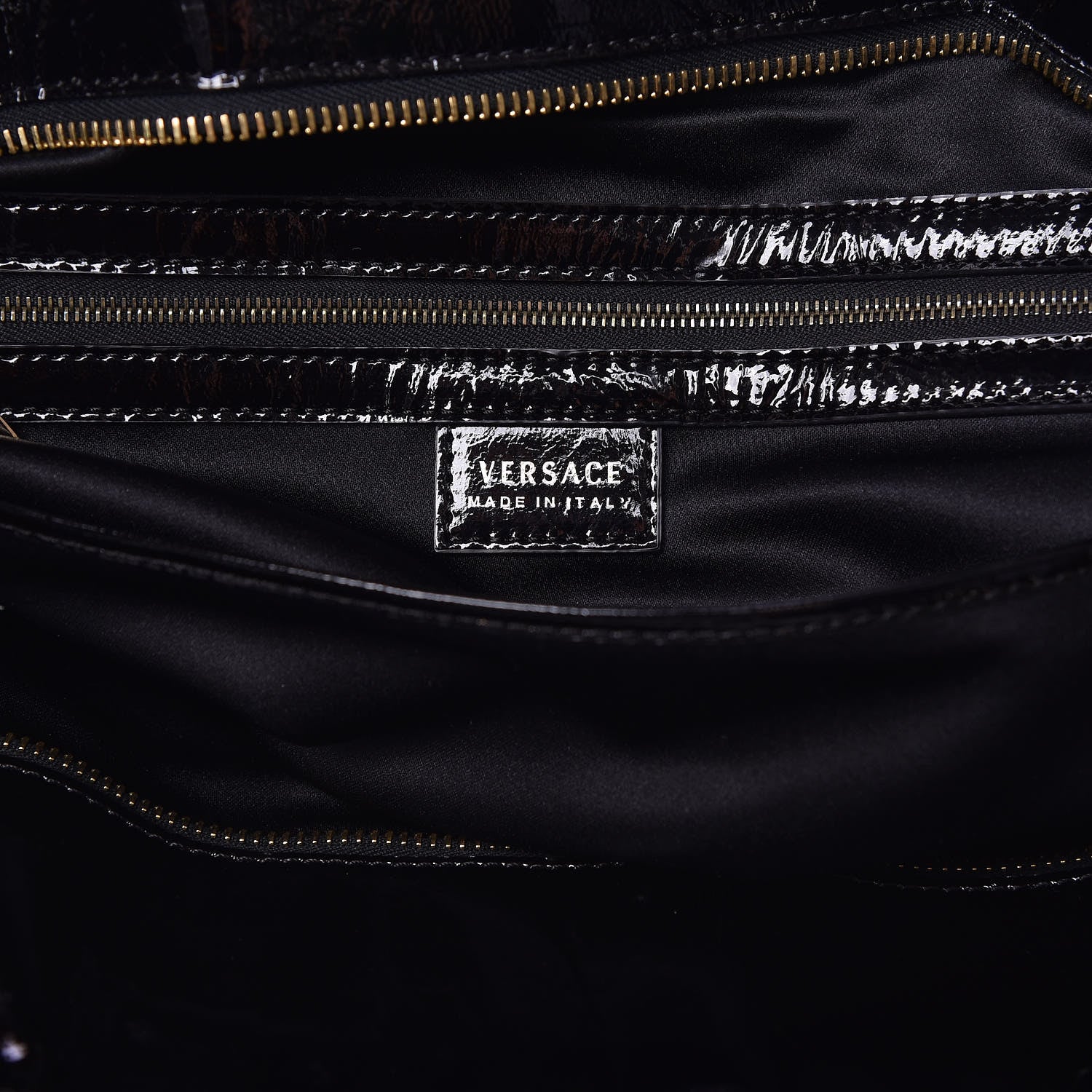 Versace Patent Shoulder Bag Black 6 of 11
