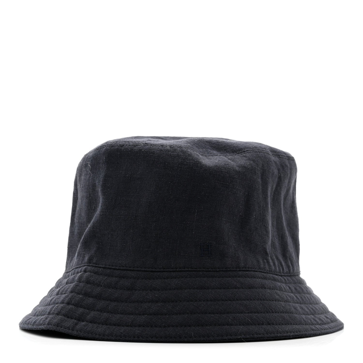 Hermes Toile De Lin Lavee Fred Bucket Hat 60 Marine 1 of 8