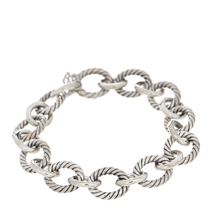 David Yurman Sterling Silver 13mm Large Oval Link Bracelet 1 of 3