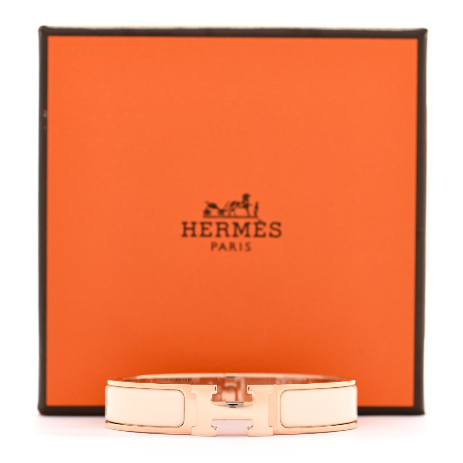 Hermes Enamel Narrow Clic Clac H Bracelet PM Creme 6 of 6