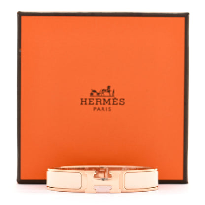 Hermes Enamel Narrow Clic Clac H Bracelet PM Creme 6 of 6