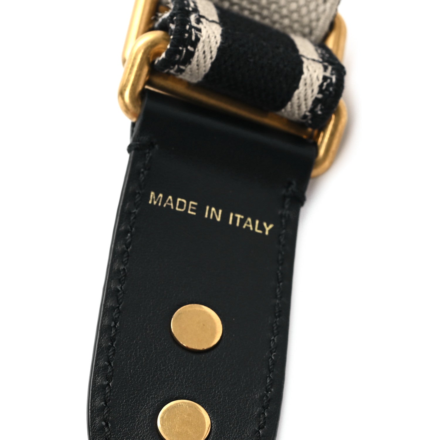 Christian Dior Canvas Embroidered Shoulder Strap Black 3 of 3