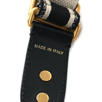 Christian Dior Canvas Embroidered Shoulder Strap Black 3 of 3