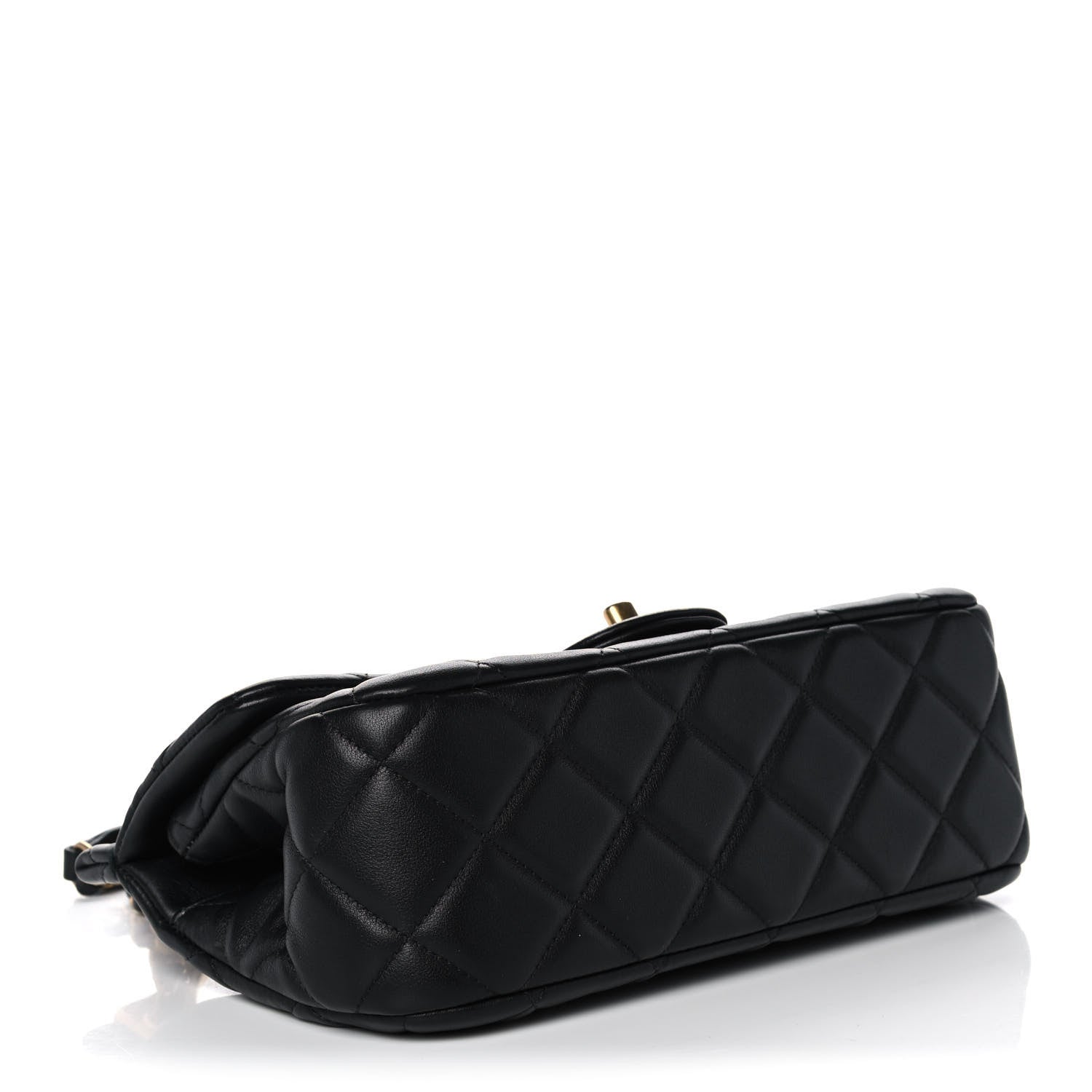 Chanel Calfskin Quilted Small Lady Handle Clutch With Chain Black 3 of 12