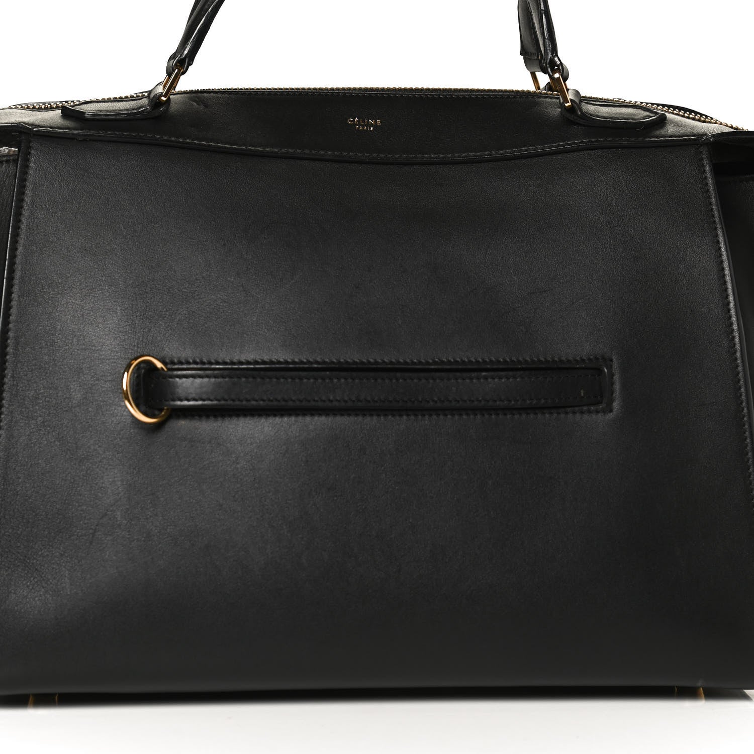 Celine Bullhide Calfskin Medium Ring Bag Black 7 of 11