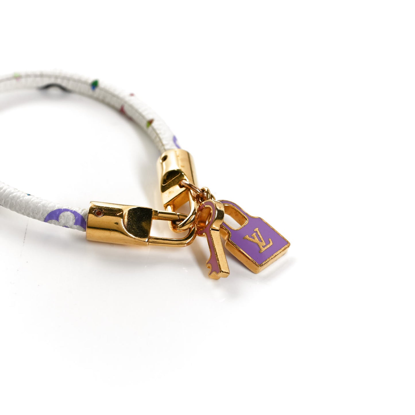 Monogram Multicolor Luck It Bracelet 19 White