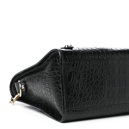 Balenciaga Calfskin Crocodile Embossed Classic Hardware City Black 8 of 10