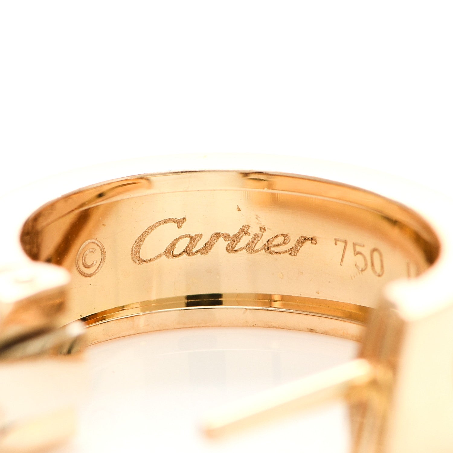 Cartier 18K Yellow Gold 5.5mm LOVE French Clip Hoop Earrings 4 of 6