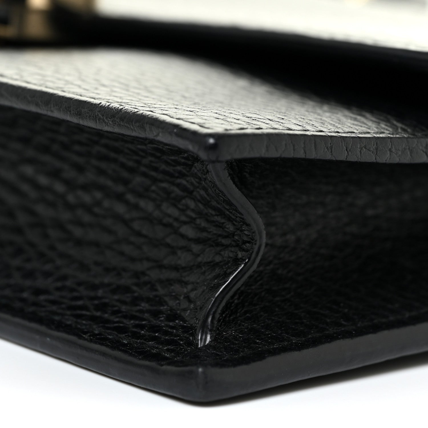 Gucci Dollar Calfskin Interlocking G Chain Wallet Black 9 of 12