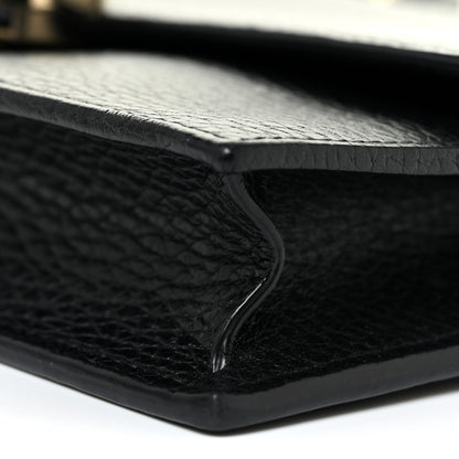 Gucci Dollar Calfskin Interlocking G Chain Wallet Black 9 of 12