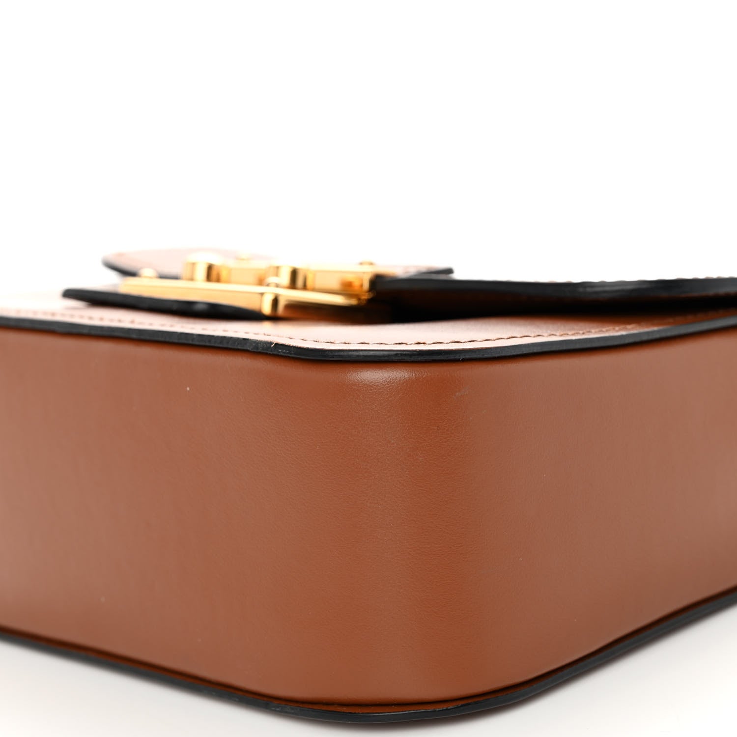 Miu Miu City Calf Lock Shoulder Bag Cognac 9 of 12