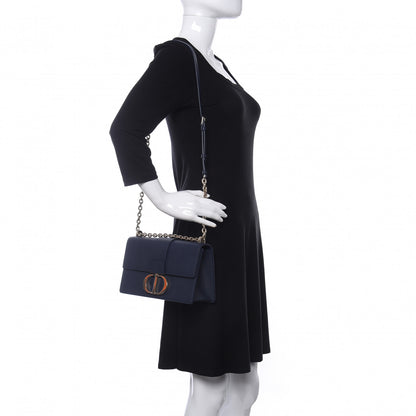 Christian Dior Grained Calfskin 30 Montaigne Chain Flap Bag Navy 2 of 12
