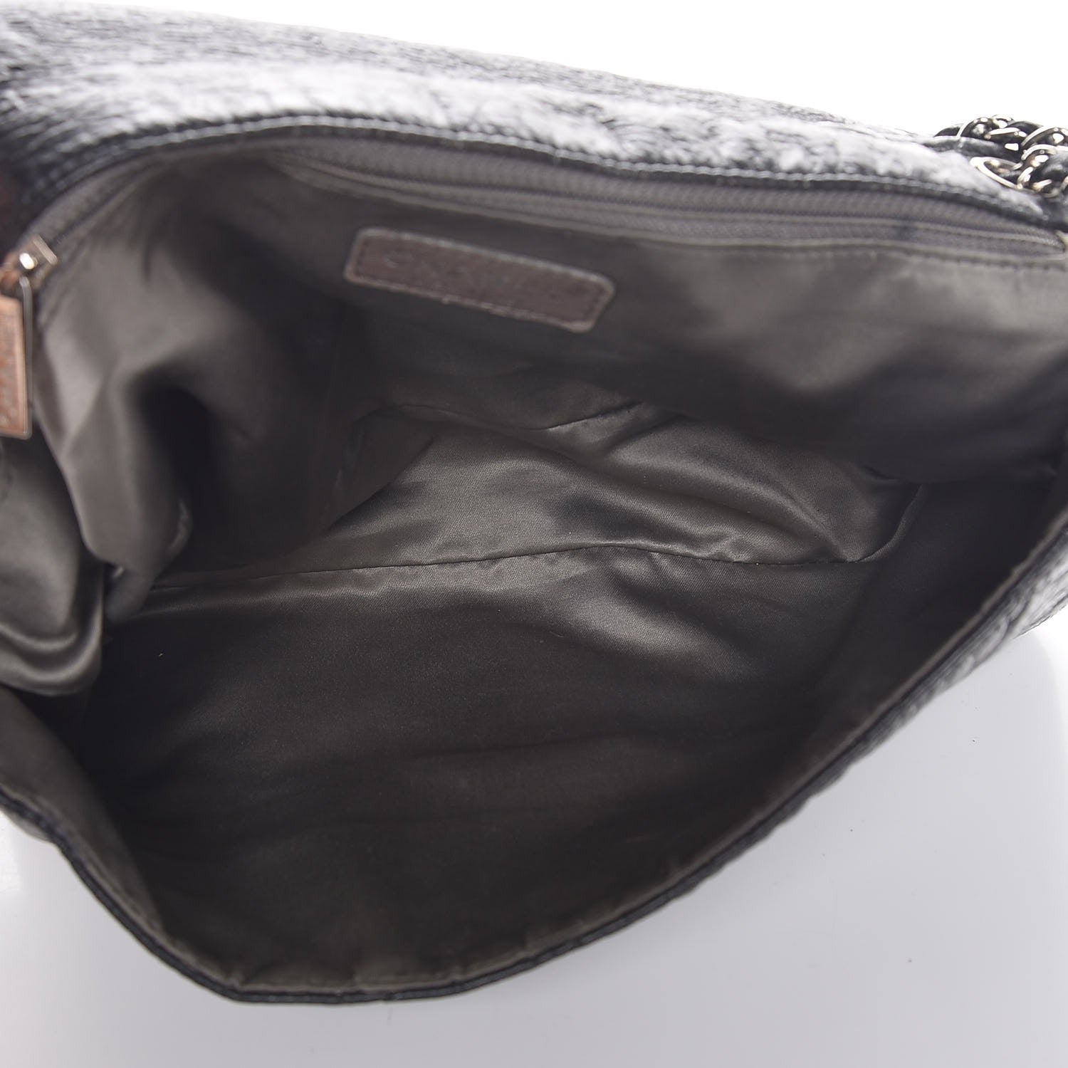 Chanel Crackled Calfskin Quilted Large Flap Black 6 of 8