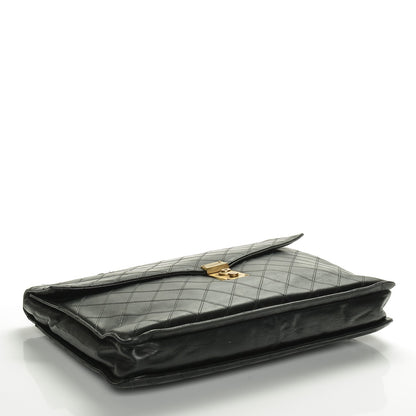 Chanel Lambskin Quilted Briefcase Bag Black 4 of 8