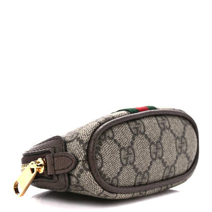Gucci GG Supreme Monogram Web Ophidia Dome Key Pouch Beige New Acero 4 of 10