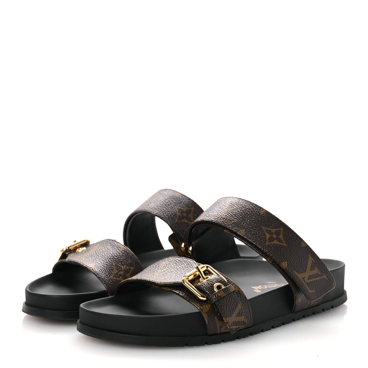 Monogram Bom Dia Mule Sandals 38 Black