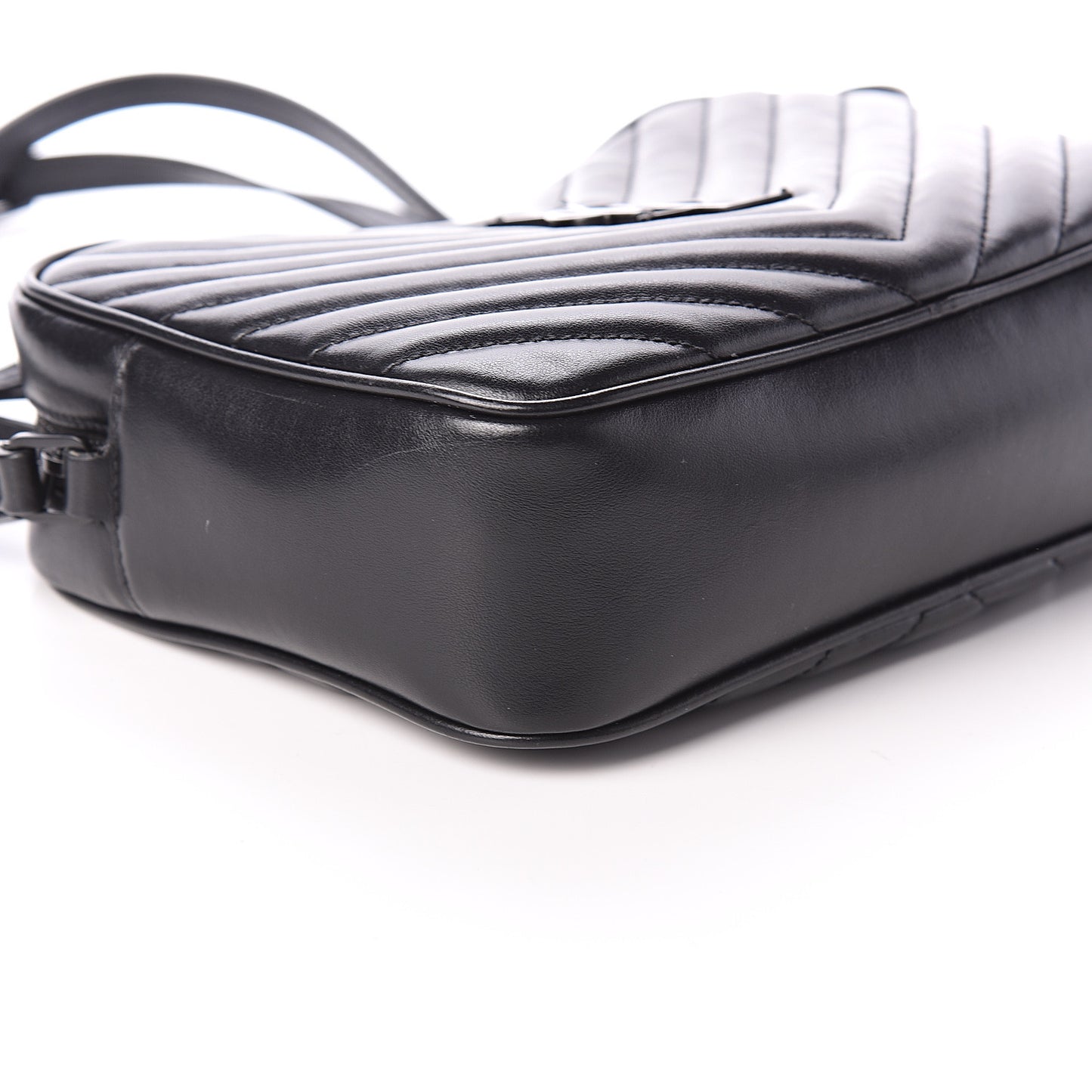 Calfskin Matelasse Monogram Lou Camera Bag Black