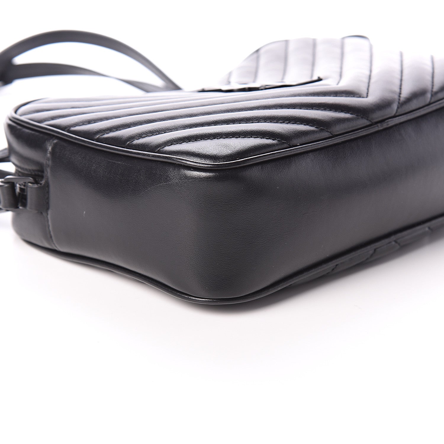 Saint Laurent Calfskin Matelasse Monogram Lou Camera Bag Black 7 of 8