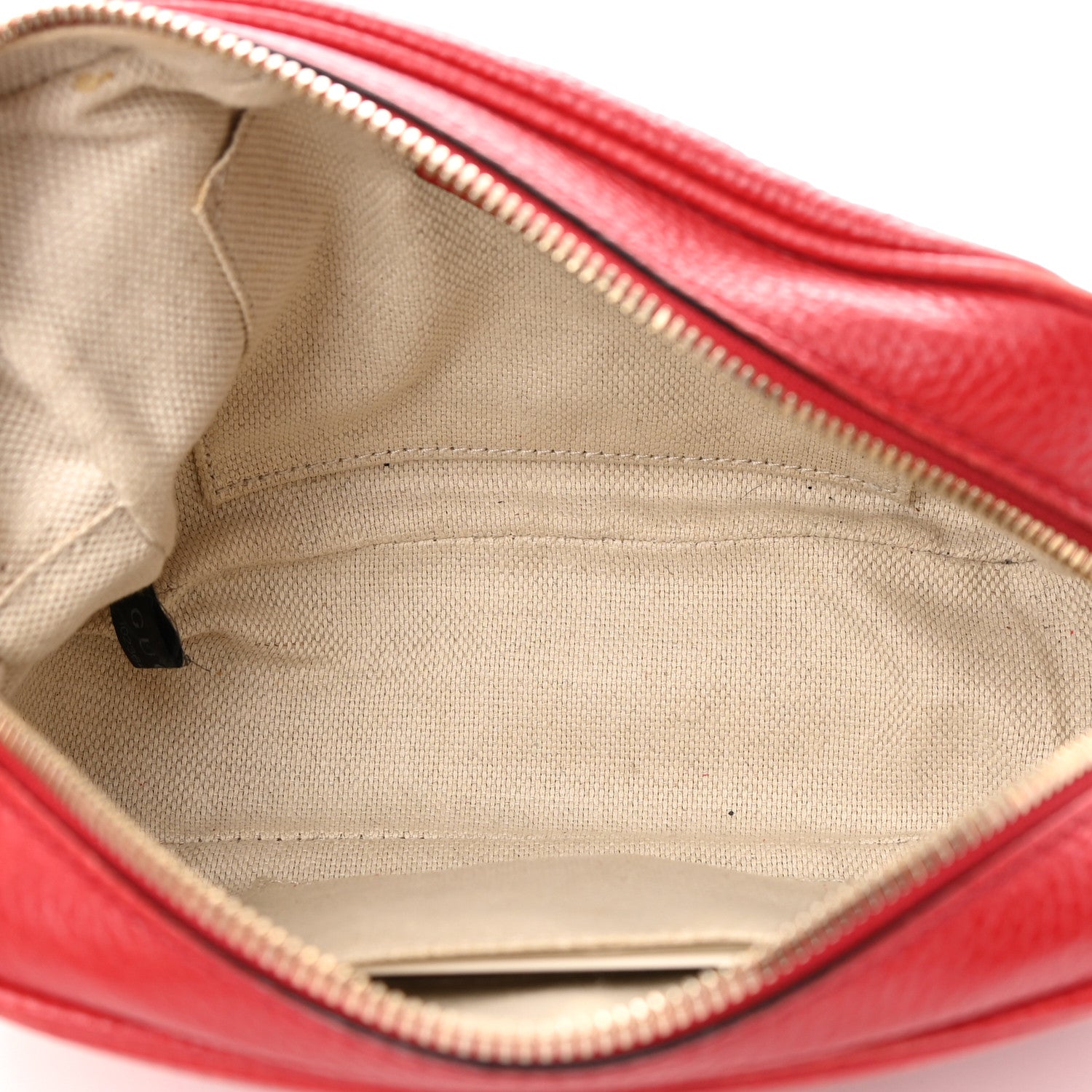 Gucci Pebbled Calfskin Small Soho Disco Bag Tabasco Red 5 of 17