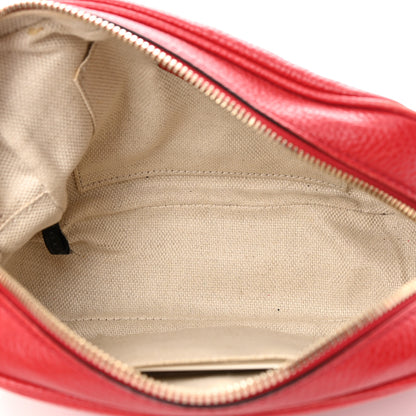 Gucci Pebbled Calfskin Small Soho Disco Bag Tabasco Red 5 of 17