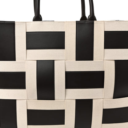 Bottega Veneta Canvas Nappa Maxi Intrecciato Large Arco Tote Natural Fondant 7 of 11