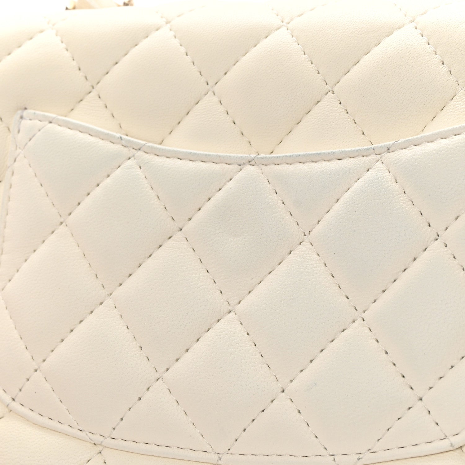 Chanel Lambskin Quilted Mini Rectangular Flap White 13 of 14