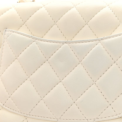 Chanel Lambskin Quilted Mini Rectangular Flap White 13 of 14