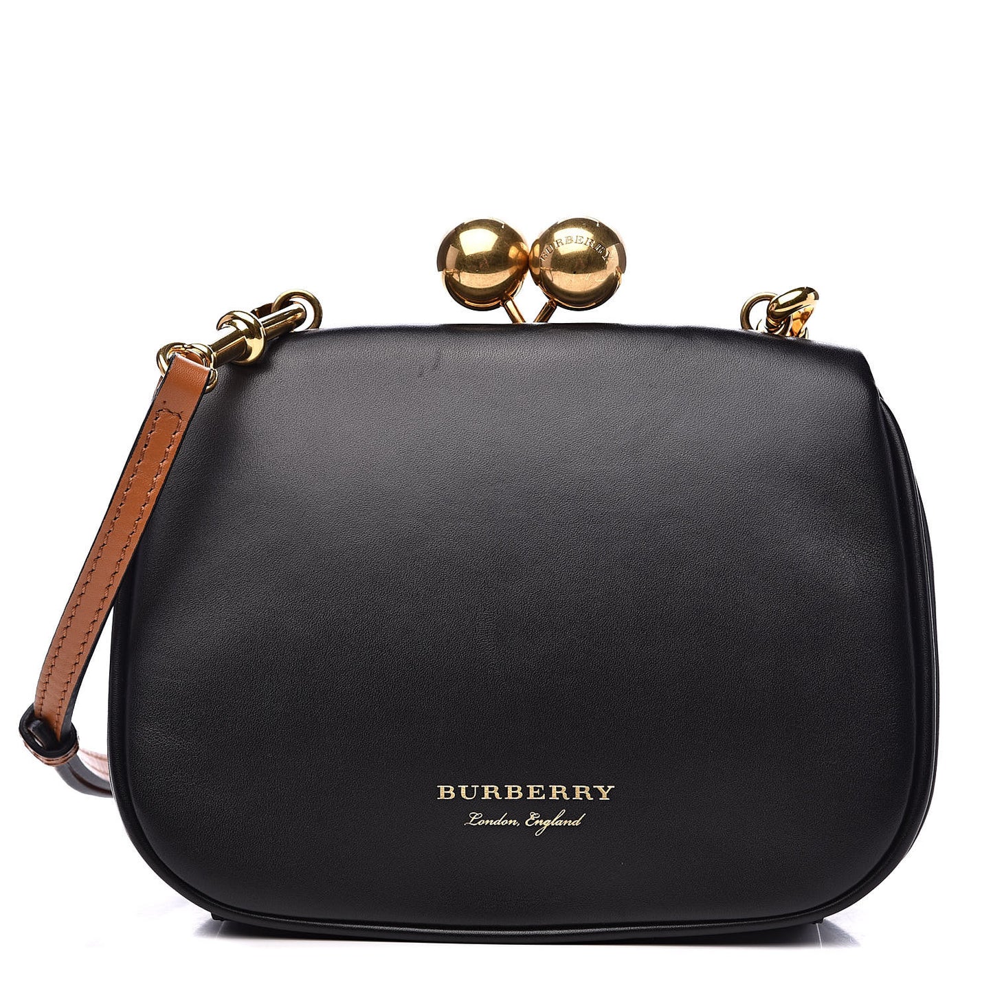 Smooth Calfskin Small Frame Bag Black