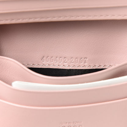 Gucci Calfskin Matelasse GG Marmont Card Case Wallet Perfect Pink 7 of 7