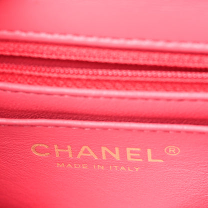 Chanel Lambskin Quilted Mini Square Flap Pink 6 of 9