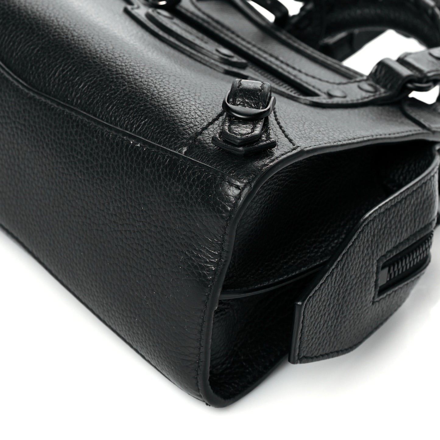 Grained Calfskin Neo Classic Black Hardware Mini City Black