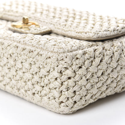 Chanel Raffia Crochet Medium Flap Bag Beige 7 of 10
